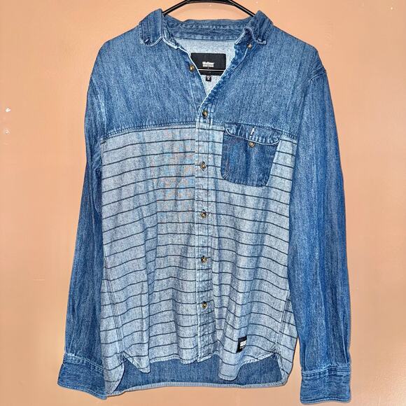 Lifetime Collective Denim Striped Button Down - Medium - Picture 1 of 10